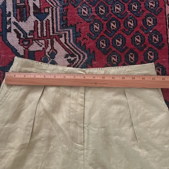 NWT : ATM Anthony Thomas Melillo Linen Shorts, Sz 8, Green - Picture 9 of 9